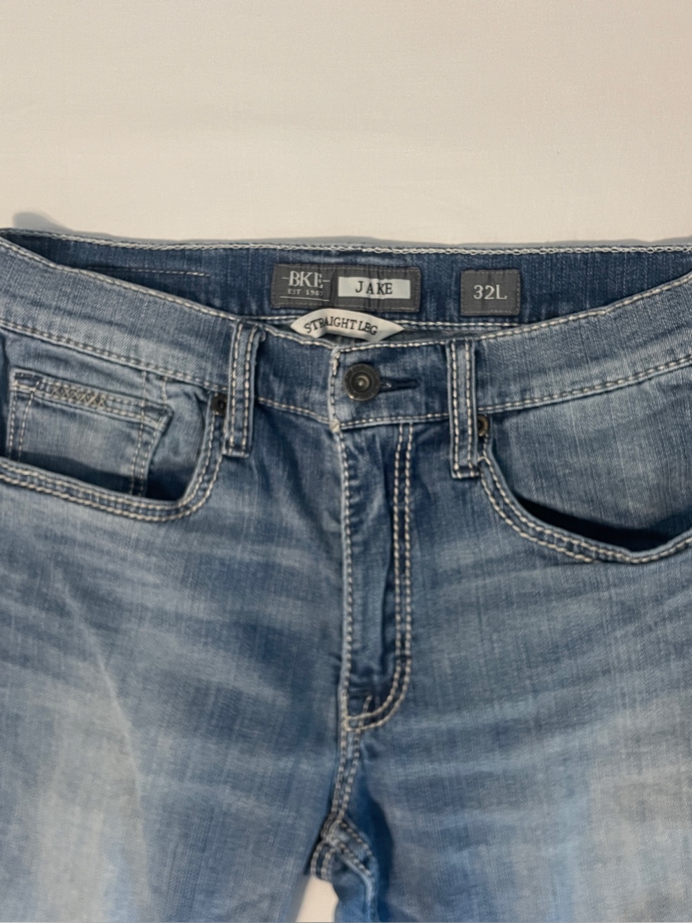 Men’s BKE Jake Straight Leg Jeans in Faded Blue 32/32L